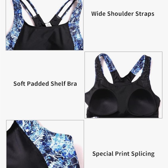 CharmLeaks Boyleg Swimsuit for Women One Piece Training Swimwear Suit XL - Picture 4 of 9